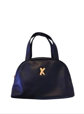 Paloma Picasso Small Dome Black Leather Handbag